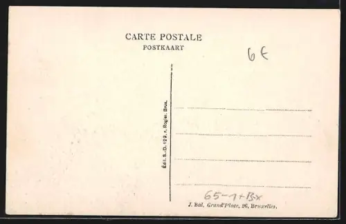 AK Bruxelles, La Gare du Nord, Bahnhof, Strassenbahn