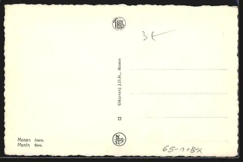 AK Menin, La Gare, Bahnhof