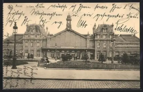 AK Arras, La Gare, Bahnhof
