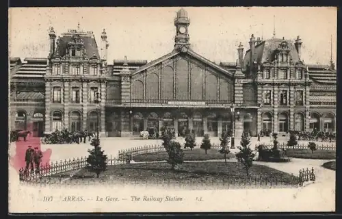 AK Arras, La Gare, Bahnhof