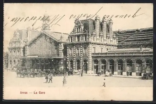 AK Arras, La Gare, Bahnhof