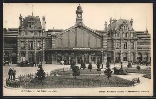 AK Arras, La Gare, Bahnhof