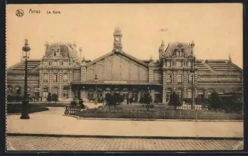 AK Arras, La Gare, Bahnhof