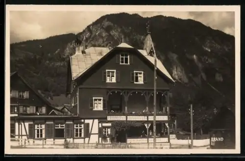 Foto-AK Brand, Haus Eisler im Sonnenschein