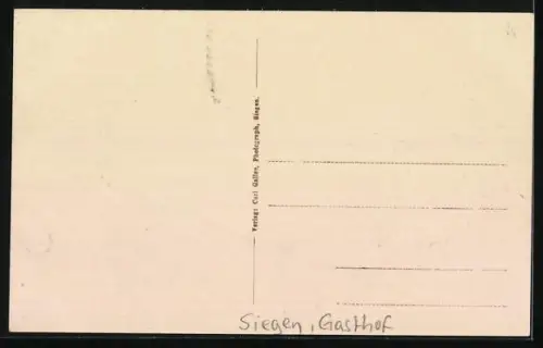 AK Siegen, Gasthaus Hof Untere Hengsbach, Inh. Peter Unverzagt