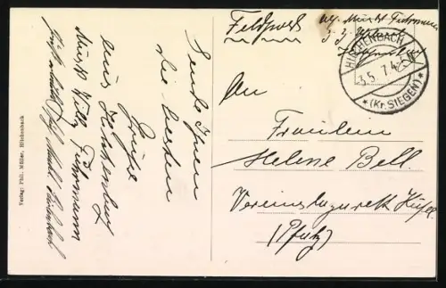 AK Hilchenbach, Hotel von Phil. Müller, Teilansicht