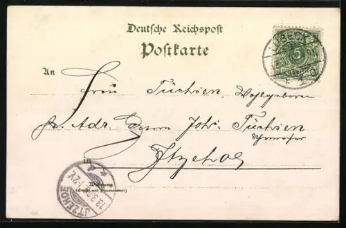 Lithographie Gremsmühlen, Partie a. Diecksee, Angler, Partie a. d. Holm mit Booten