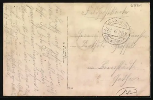 AK Gimbsheim, Kath. Kirche, Evang. Kirche, Neue Schule, Schulhaus