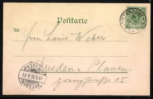 Lithographie Arnstadt, Marktplatz, Ried, Liebfrauenkirche