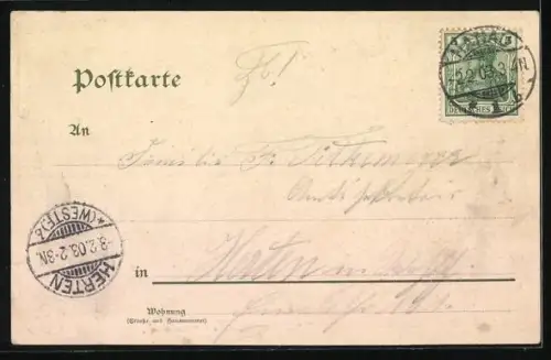 Künstler-AK Hanau, 600 jähr. Jubiläum d. Erhebung Alt-Hanaus z. Stadt a. 3. Feb. 1303