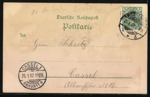 Lithographie Weissenfels, Post, Kirche, Brücke und Bahnhof