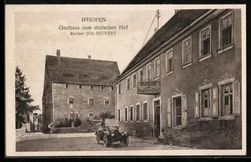 AK Iphofen, Gasthaus zum deutschen Hof von J. Seufert