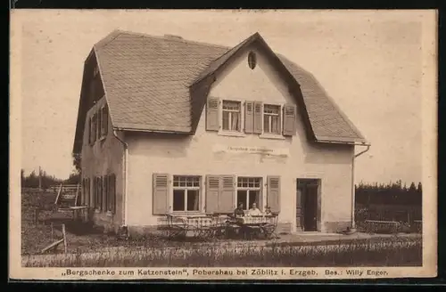 AK Pobershau i. Erzgeb., Restaurant Bergschenke zum Katzenstein