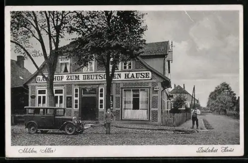 AK Ahlden /Aller, Gasthof Zum Deutschen Hause