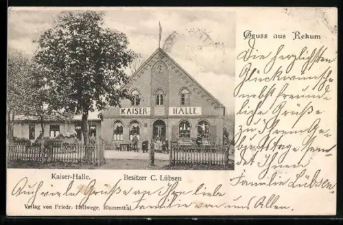 AK Rekum, Gaststätte Kaiser-Halle, Bes. C. Lübsen