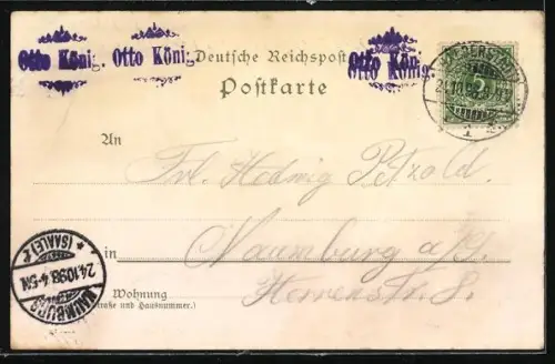 Lithographie Halberstadt, Gasthaus zum Stadt-Park mit Garten und Prunk-Saal