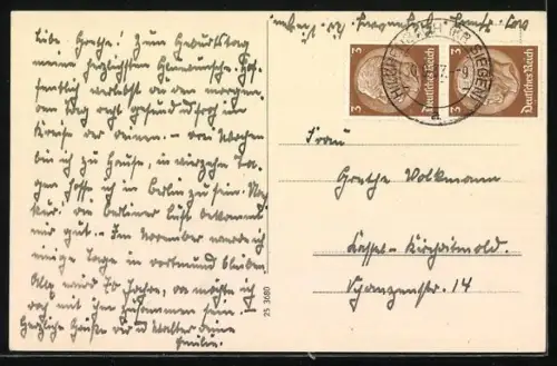 AK Hilchenbach, Partie in der Dammstrasse mit Passanten