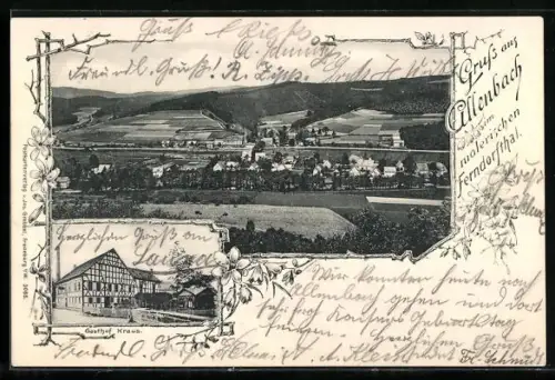 AK Allenbach / Ferndorfthal, Totalansicht und Gasthof Kraus
