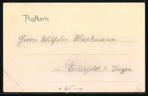 AK Vormwald, Bahnhof des Ortes und Hoher Eisenbahndamm