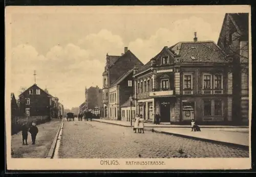 AK Ohligs, Partie in der Rathausstrasse mit Concerthaus