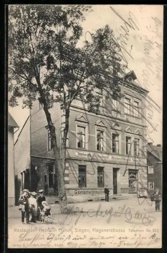 AK Siegen, Restaurant Heinrich Hundt, Hagenerstrasse