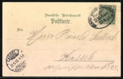 Lithographie Lützeln, Gasthof Kreutz, Ortsansicht