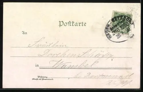 Lithographie Eiserfeld, Gasthaus v. H. Schneider, Bahnhof und Kirche, Gesamtansicht