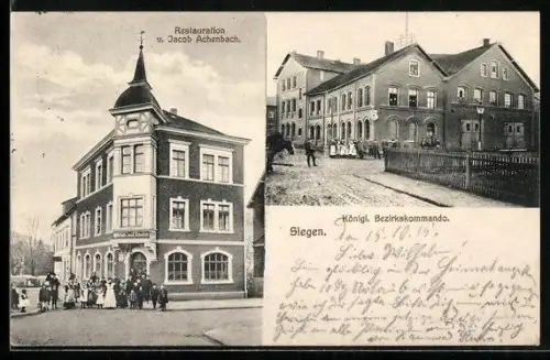 AK Siegen, Restauration v. Jacob Achenbach, Königl. Bezirkskommando