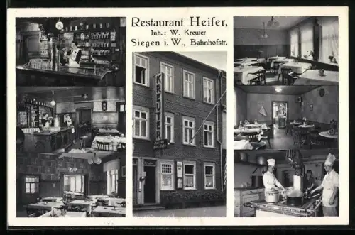 AK Siegen i. W., Restaurant Heifer, Inh. W. Kreuter, Bahnhofstrasse