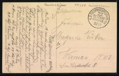 AK Wald-Ülversheim, Römerstrasse mit Restaurant zum Schwanen