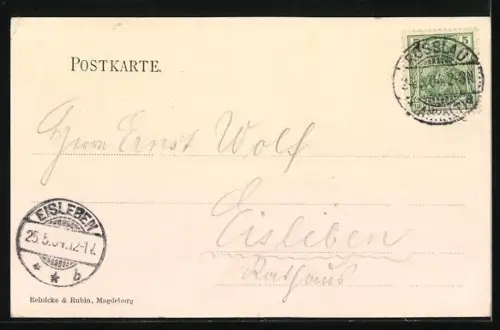 AK Rosslau a. d. Elbe, Hauptstrasse mit Kaiserlichem Postamt
