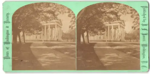 Stereo-Fotografie J. F. Jarvis, Washington, Ansicht Washington D.C., Partie am Weissen Haus, President`s House