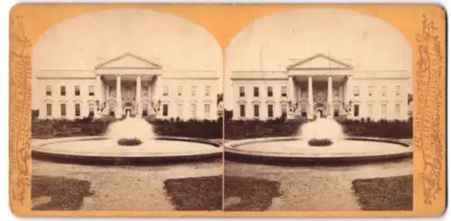Stereo-Fotografie J. F. Jarvis, Washington, Ansicht Washington D.C., Front des weissen Haus