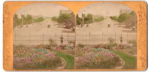 Stereo-Fotografie J. F. Jarvis, Washington, Ansicht Washington D.C., Pennsylvania Avenue and Capitol, Handkoloriert