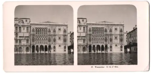 Stereo-Fotografie NPG, Berlin, Ansicht Venezia, Il Ca d`Ore