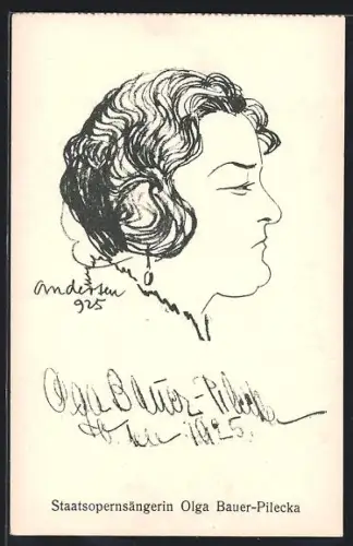 AK Portrait Opernsängerin Olga Bauer Pilecka