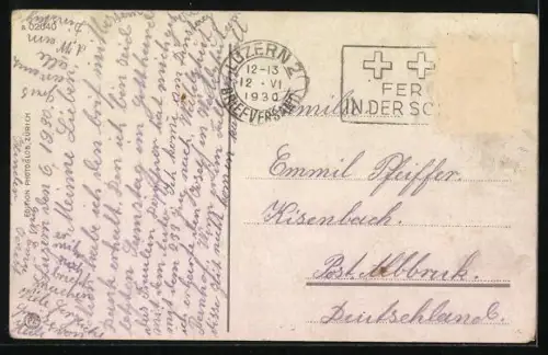 AK Luzern, Hotel St. Gotthard Terminus, Grand Café u. Restaurant, Frontansicht