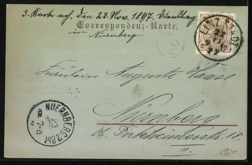 Mondschein-AK Linz, Brücke und Urfahr im Vollmondlicht