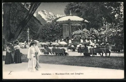 AK Interlaken, Musikpavillon und Jungfrau
