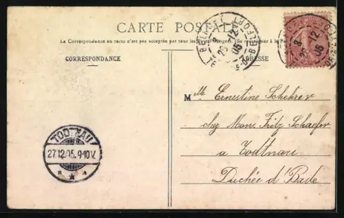 AK Belfort, Faubourg des Ancêtres, Strassenansicht