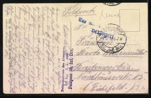 AK Hattonchatel, Ortspartie mit Pferdewagen