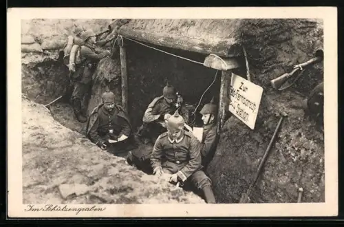 AK Fensprechmeldestation im Schützengraben
