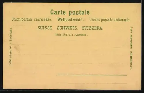 Mondschein-Lithographie Einsiedeln, Blick auf das Kloster