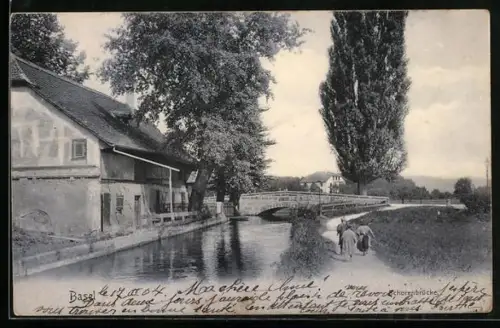 AK Basel, Partie an der Schorenbrücke