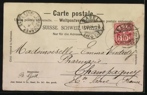 AK Basel, Partie an der Schorenbrücke