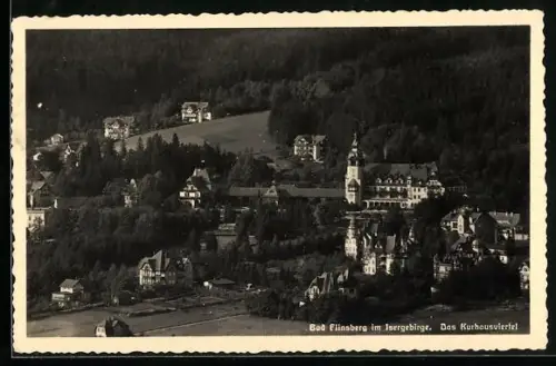 AK Bad Flinsberg, Kurhausviertel aus der Vogelschau