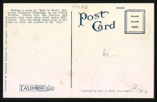 AK Los Angeles, Kameramann dreht eine Szene eines Filmes in Chinatown