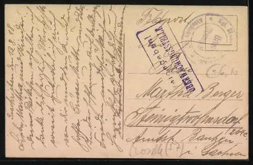 AK Diedenhofen, Ortsansicht mit Flusspartie