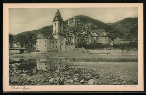 AK Dolceacqua, Blick zum Ort