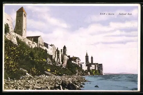 AK Rab, Küstenpartie mit Festungsmauern